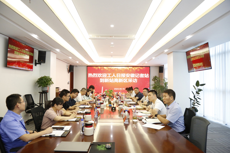 工人日报驻安徽记者站站长陈华一行来新站高新区采访